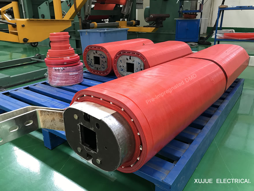 Pre-impregnated DMD for dry type transformer